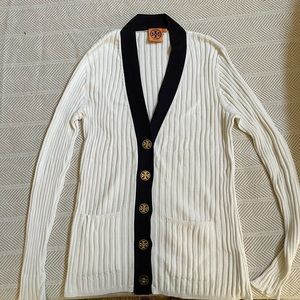Tory Burch Ribbed Cardigan